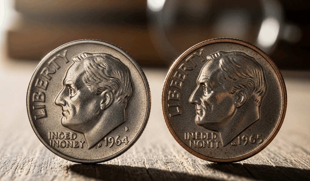 Professional photograph related to: Why Did US Dimes Stop Being Silver in 1965? The History Behind t